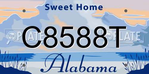 C8588T Alabama License Plate