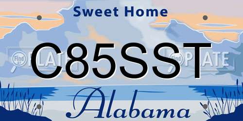 C85SST Alabama License Plate