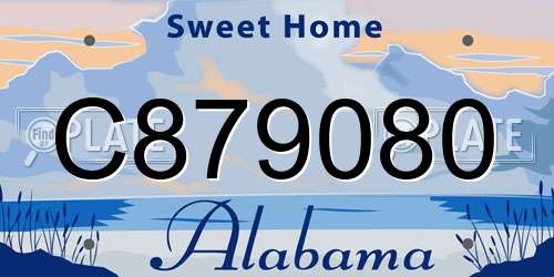 C879080 Alabama License Plate
