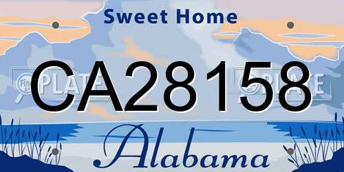 CA28158 Alabama License Plate