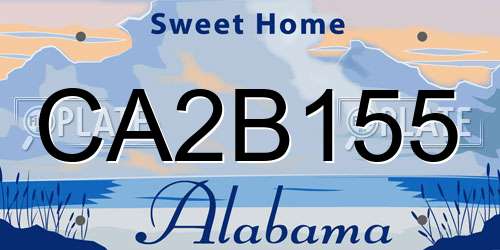 CA2B155 Alabama License Plate