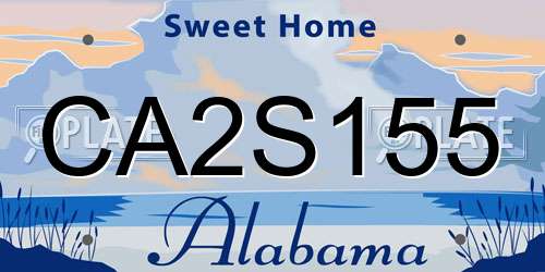 CA2S155 Alabama License Plate
