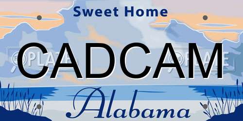 CADCAM Alabama License Plate
