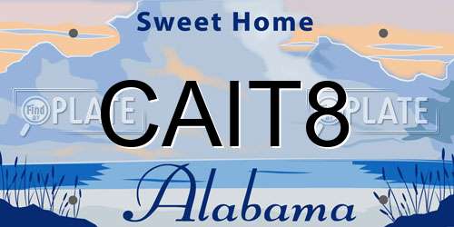 CAIT8 Alabama License Plate
