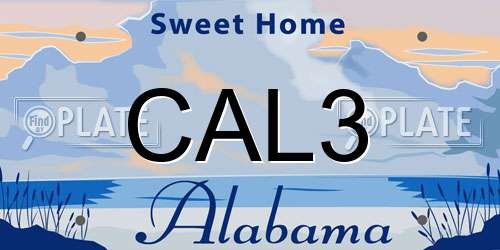CAL3 Alabama License Plate