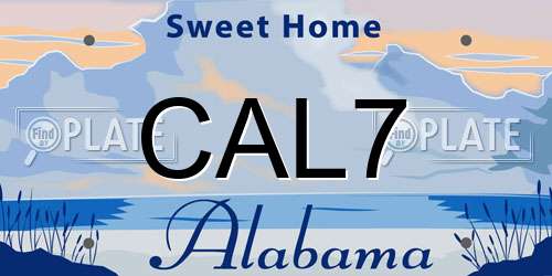 CAL7 Alabama License Plate