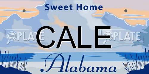 CALE Alabama License Plate