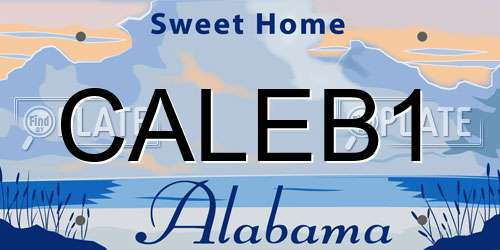 CALEB1 Alabama License Plate