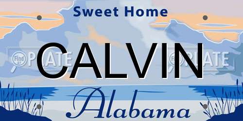 CALVIN Alabama License Plate