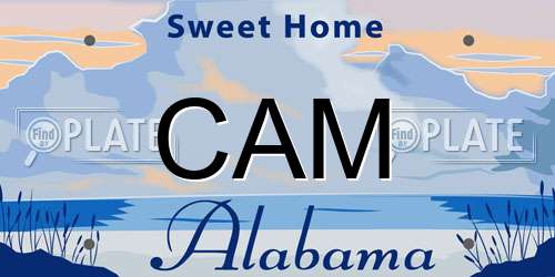 CAM Alabama License Plate
