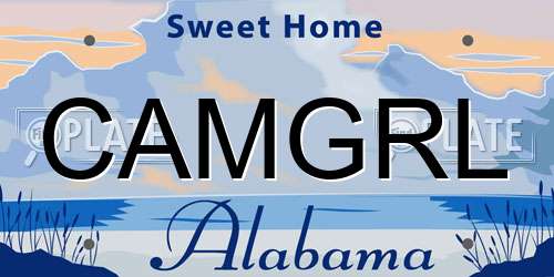 CAMGRL Alabama License Plate
