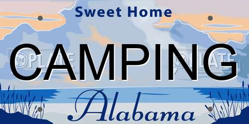 CAMPING Alabama License Plate