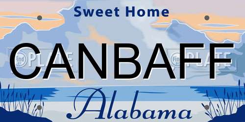 CANBAFF Alabama License Plate
