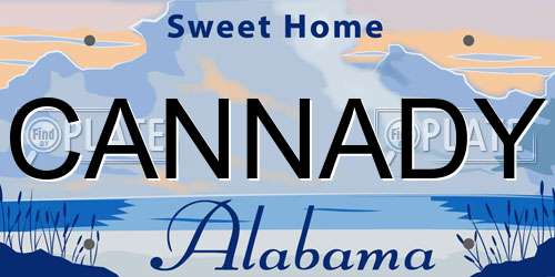 CANNADY Alabama License Plate