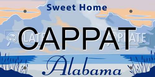 CAPPAT Alabama License Plate