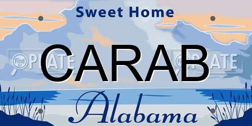 CARAB Alabama License Plate