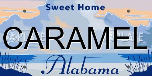 CARAMEL Alabama License Plate