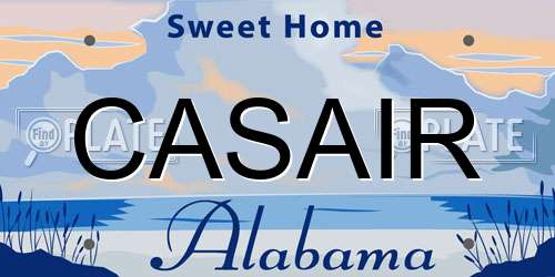 CASAIR Alabama License Plate