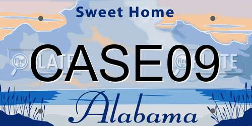 CASE09 Alabama License Plate