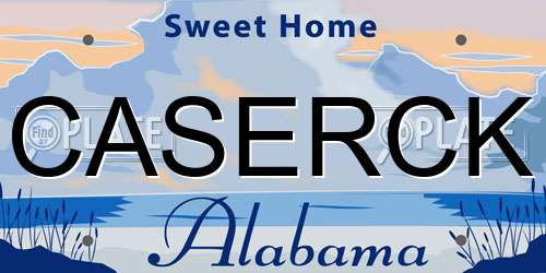 CASERCK Alabama License Plate