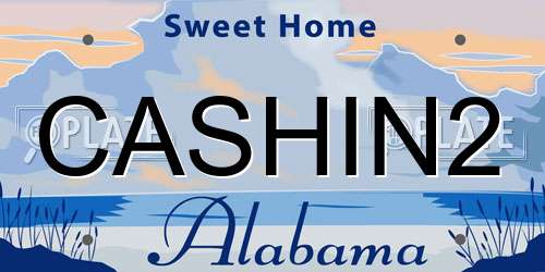CASHIN2 Alabama License Plate