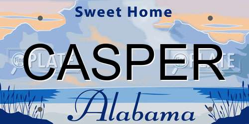 CASPER Alabama License Plate