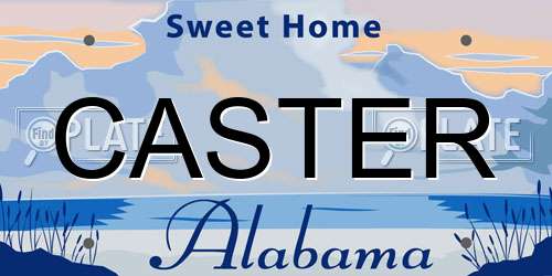 CASTER Alabama License Plate