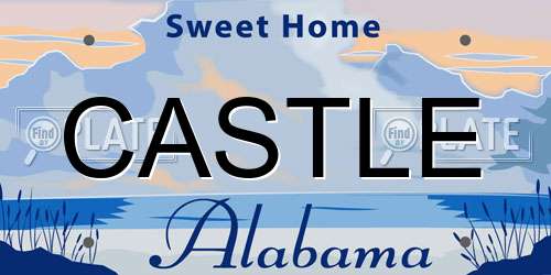 CASTLE Alabama License Plate