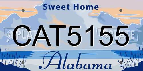 CAT5155 Alabama License Plate