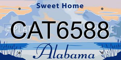 CAT6588 Alabama License Plate