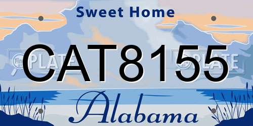 CAT8155 Alabama License Plate