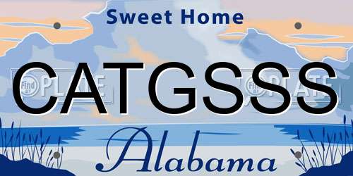 CATGSSS Alabama License Plate