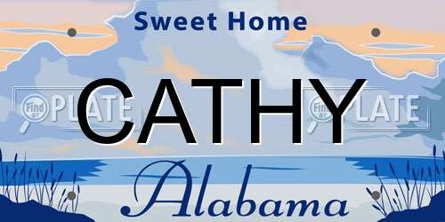 CATHY Alabama License Plate