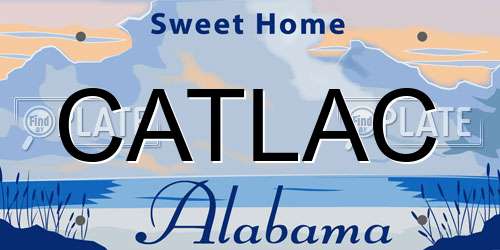 CATLAC Alabama License Plate