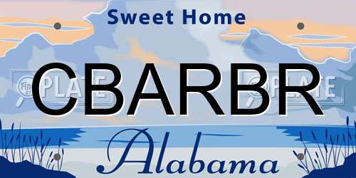 CBARBR Alabama License Plate