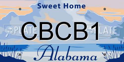 CBCB1 Alabama License Plate