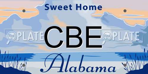 CBE Alabama License Plate