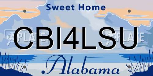 CBI4LSU Alabama License Plate