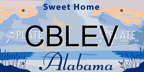 CBLEV Alabama License Plate