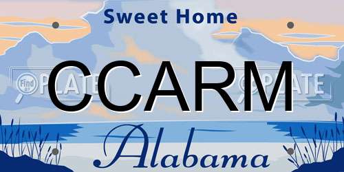 CCARM Alabama License Plate