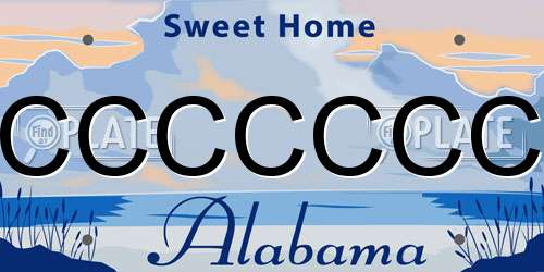 CCCCCCC Alabama License Plate
