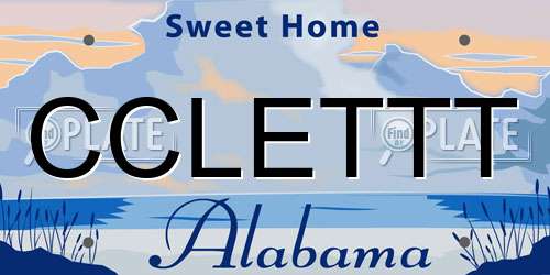CCLETTT Alabama License Plate