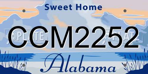CCM2252 Alabama License Plate