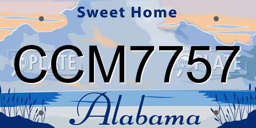 CCM7757 Alabama License Plate