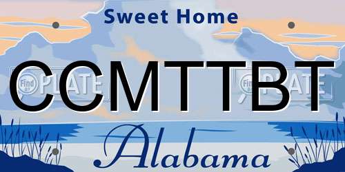 CCMTTBT Alabama License Plate