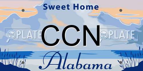 CCN Alabama License Plate