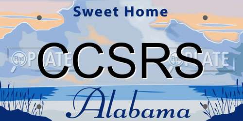CCSRS Alabama License Plate