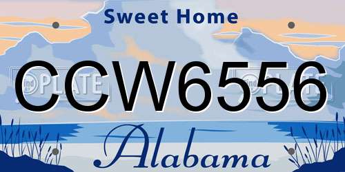 CCW6556 Alabama License Plate