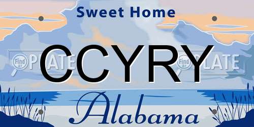 CCYRY Alabama License Plate
