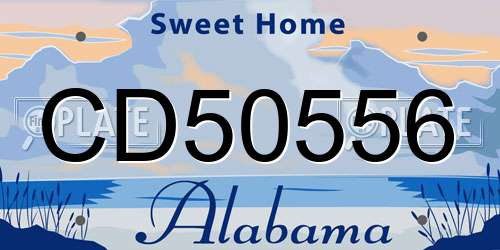 CD50556 Alabama License Plate
